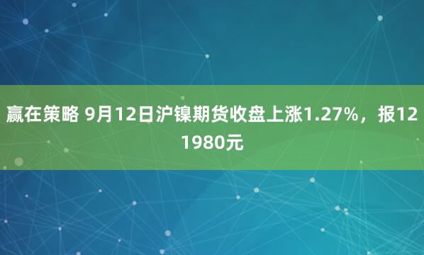 赢在策略 9月12日沪镍期货收盘上涨1.27%，报121980元