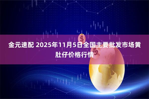 金元速配 2025年11月5日全国主要批发市场黄肚仔价格行情