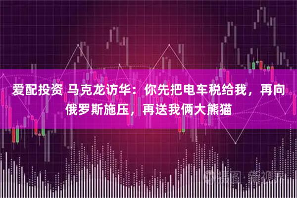爱配投资 马克龙访华：你先把电车税给我，再向俄罗斯施压，再送我俩大熊猫