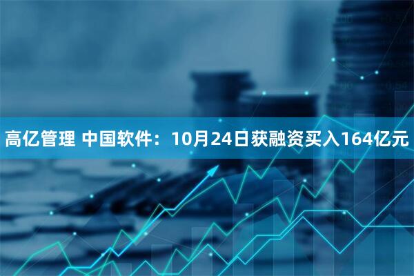 高亿管理 中国软件：10月24日获融资买入164亿元